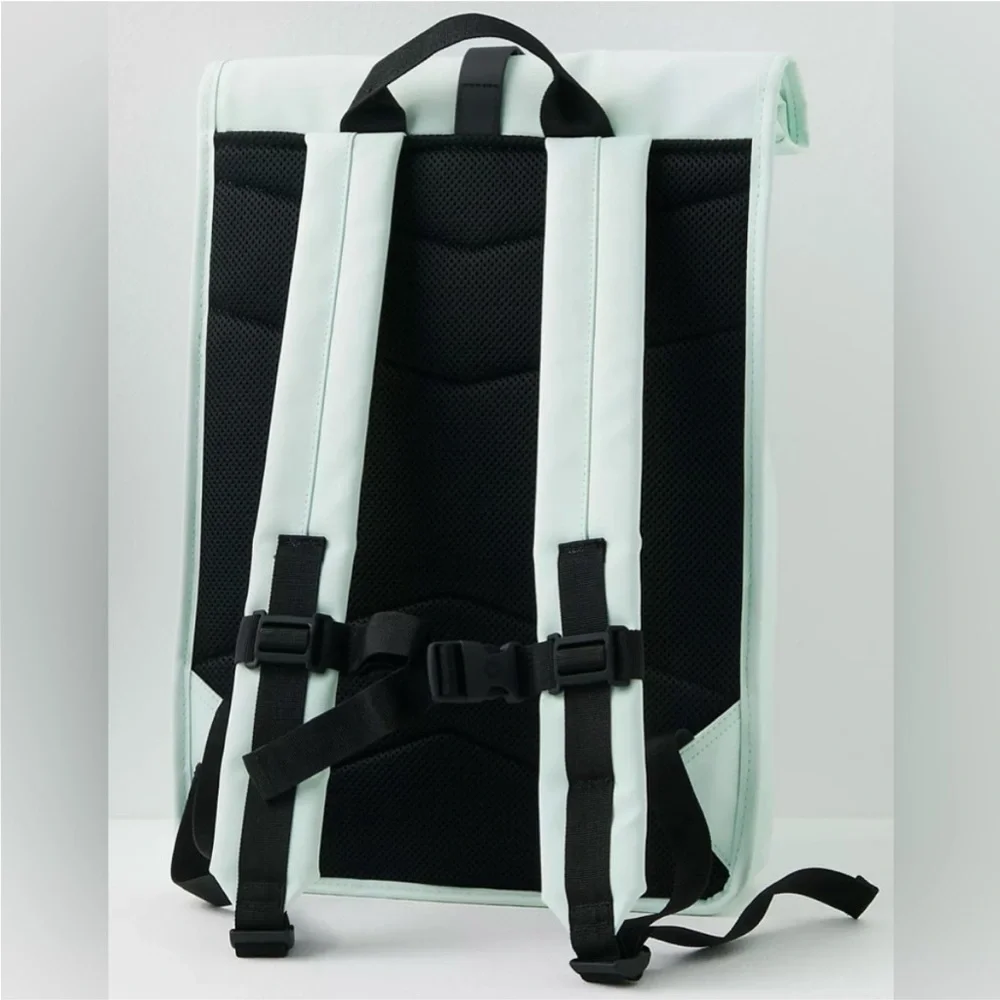 NWT Rains Rolltop Rucksack Mineral Color Backpack - Picture 2 of 5